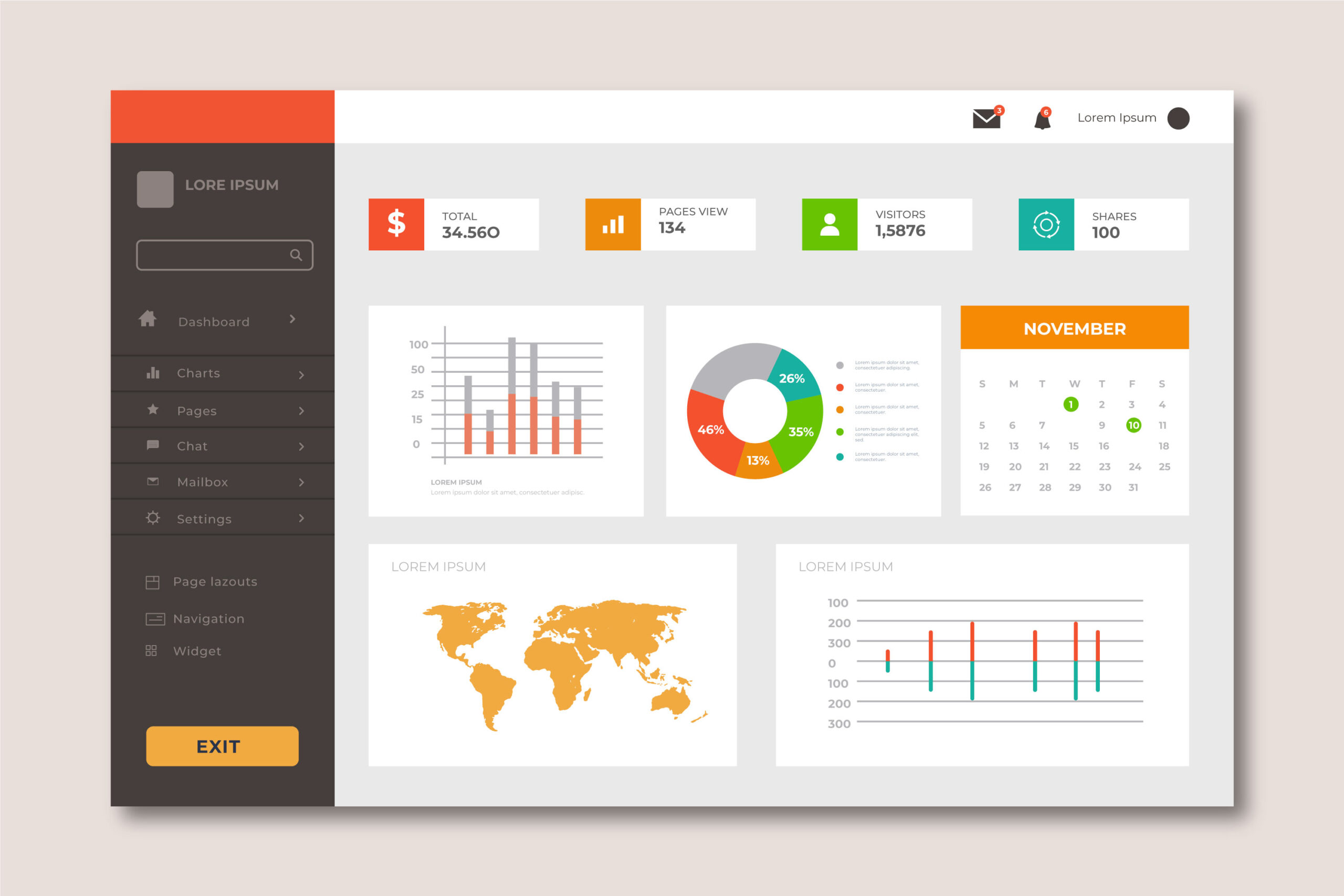 Dashboard interface showing charts, calendar, user profiles, and key metrics, highlighting the need to Choose School Management Software carefully for comprehensive data insights.