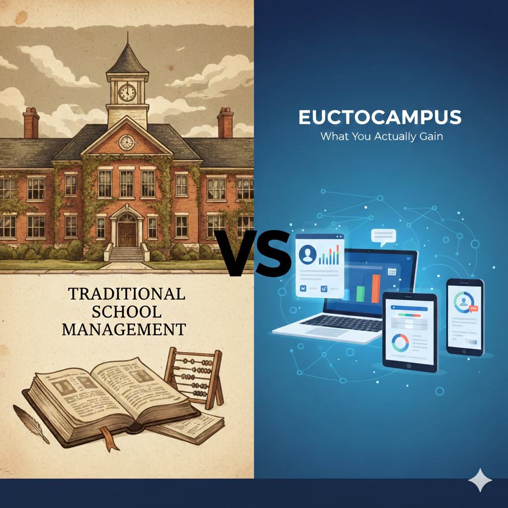 Traditional School Management System vs EuctoCampus: What You Actually Gain